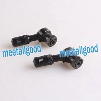 Par de vástagos de válvula de 83 grados para HONDA YAMAHA KAWASAKI BMW negro 2 piezas universal Foto 1 de 2