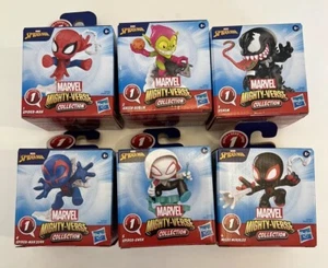 Marvel Mighty Verse Spiderman Hasbro Green Goblin Venom Figures Complete Set - Picture 1 of 14