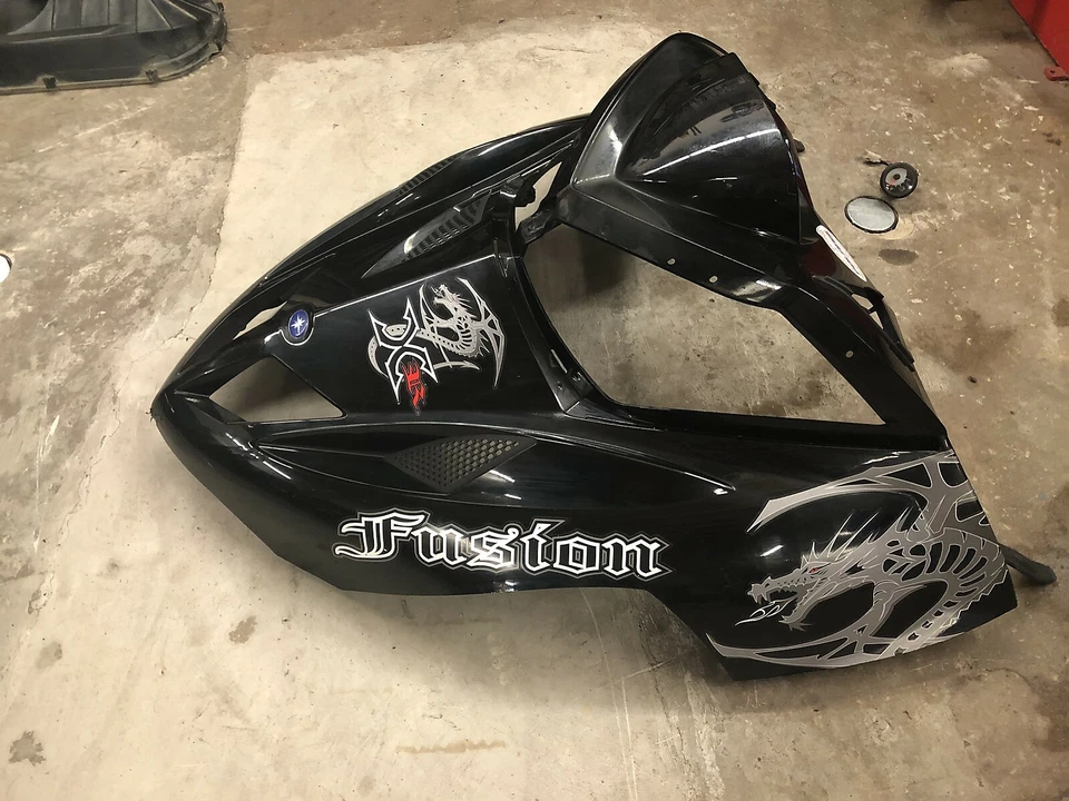 Capucha negra de plástico Polaris 900 Fusion IQ 700 05 06 2005 2006 OEM Foto 1 de 4