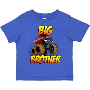 Inktastic Big Brother Monster Truck Toddler T-Shirt Child Preschooler Kid - Picture 1 of 12
