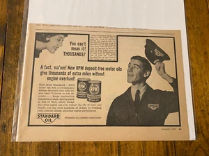 Vintage 1962 Standard Oil RPM Motor Oil Thousands Of Extra Miles ad - Picture 1 of 1