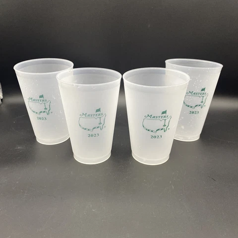 2023 Official Masters Golf Tournament Frosted Plastic Drink Cup | ANGC (4 CUPS) Cover
