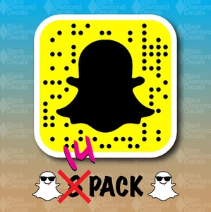 Snapchat Snapcode QR Code 14 PACK 1.5" Custom Vinyl Decal Sticker JDM Snap SLAP - Bild 1 von 2