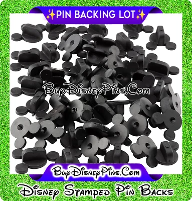 50x Disney Pins Backing Lot Disney Stamped Mickey Head Pin Back Lot New 18 - Image 1 of 4