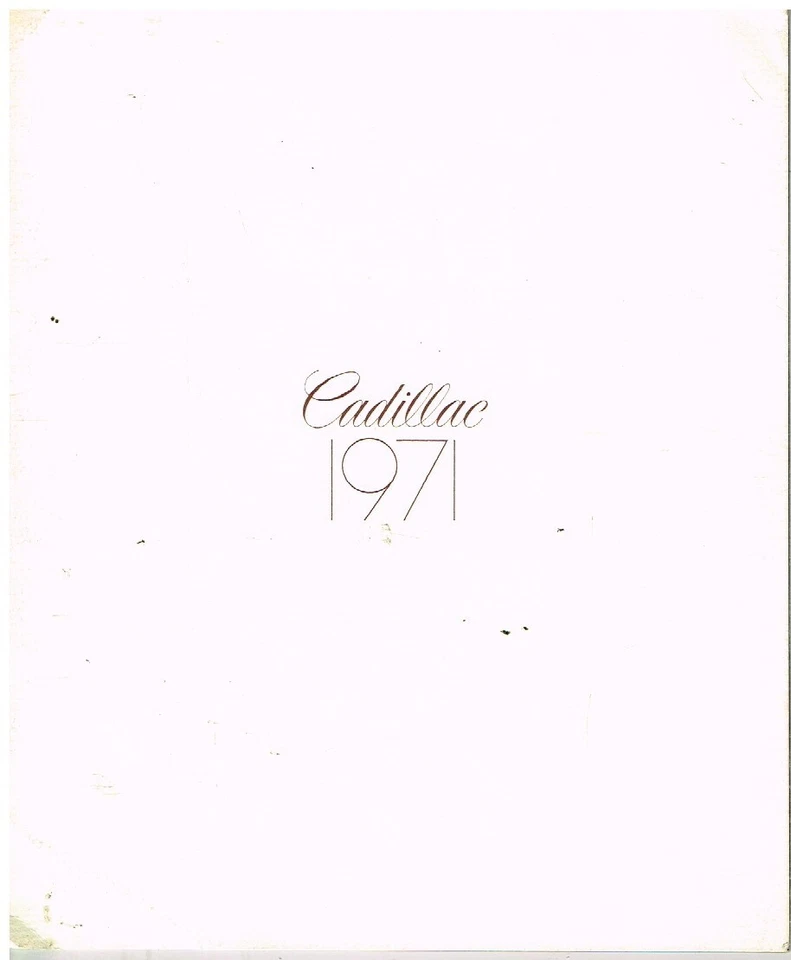 CADILLAC FLEETWOOD ELDORADO CUPÉ/SEDÁN DE VILLE & CALAIS 1971 FOLLETO DE VENTAS Foto 1 de 1