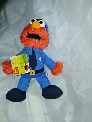 Vintage Gund Sesame Street Elmo Police Officer Uniform Soft Toy Plush - image 1 of 4