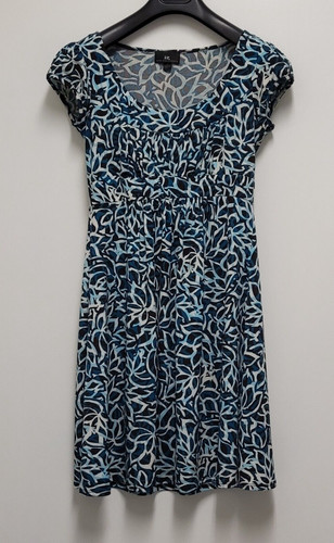 VETEMENTS Abito donna IZ medio elasticizzato stampa foglia manica corta made in USA vintage