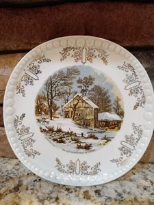 Esca grigia vintage di Crooksville USA/Currier & Ives A Home in the Wilderness 3 - Foto 1 di 4