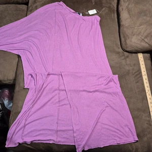 NWT Free People Beach DRESS Kara Ribbed Knit One Shoulder 50" LONG LARGE - Picture 1 of 11