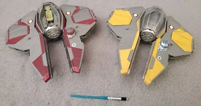 Transformers Star Wars Crossovers Jedi Starfighter Anakin Skywalker Obi-Wan Lot - Image 1 of 4