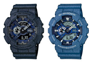 G-Shock Navy Blue & Soft Blue GA-110 Denim Series Mens Stylish Watch