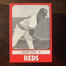 1980 TCMA  BASEBALL #8 SCOTT DYE WATERBURY REDS EASTERN LEAGUE  -NM/MT