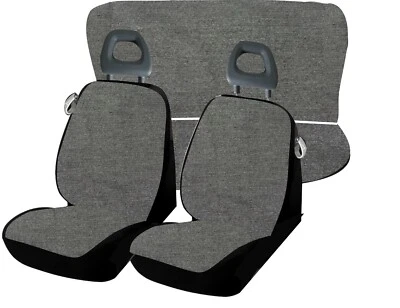 set completo coprisedili auto panda 750 cotone grigio 100% made in ita - Immagine 1 di 4