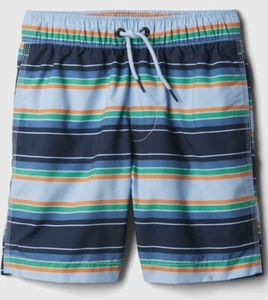 NWT Gap Kids Boys swim trunks swimsuit swimsuit stripe shorts striped u pick sze - Picture 1 of 3