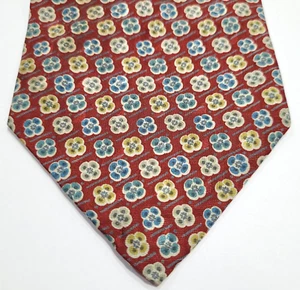 Mark Shale XMI Traditional Print Red Background Necktie Classy Business Style - Picture 1 of 7