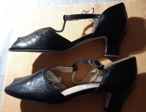 Tanzschuhe Pumps Echtes Leder schwarz Damen Gr. 7 - Bild 1 von 4