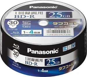 Panasonic Blu-ray Disc Recording 4x Speed 25GB 30 Disc Pack LM-BRS25LT30 - Photo 1/4
