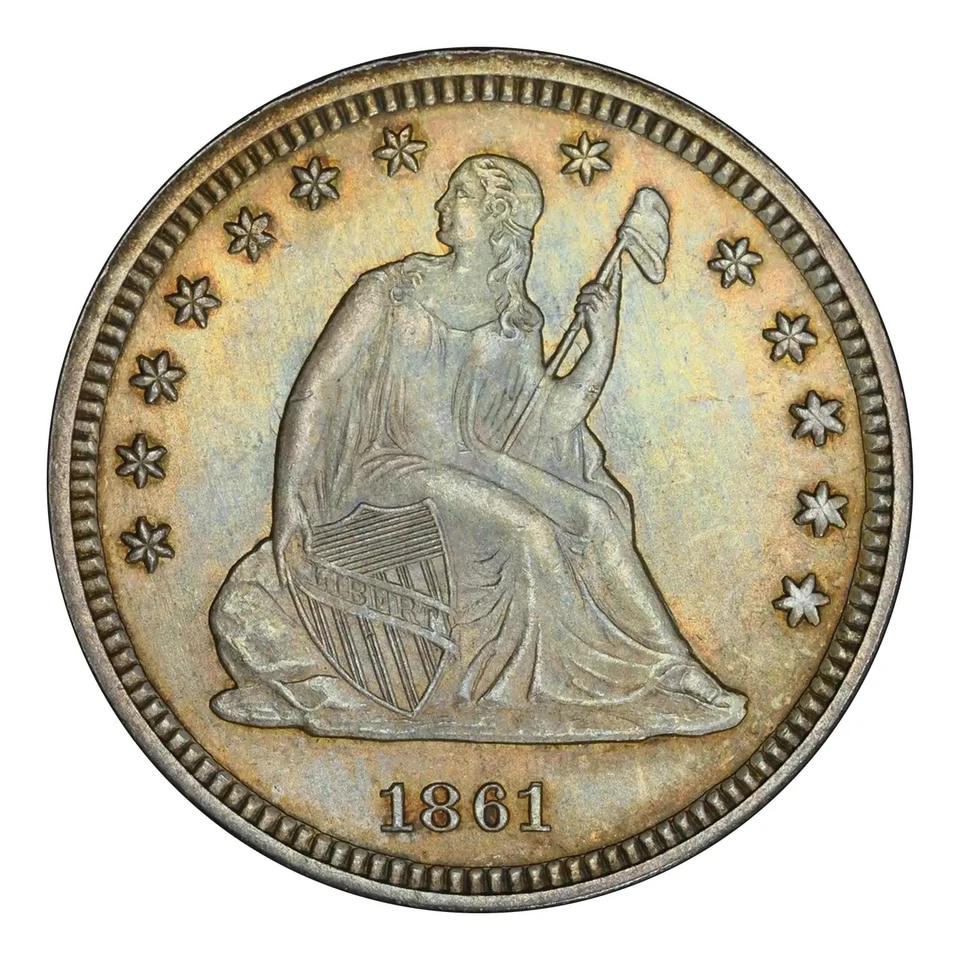 1861 Seated Liberty Quarter PCGS MS-66 - Image 1 of 4