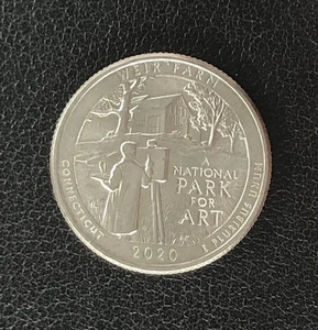 2020-P America Beautiful Quarter Dollar Weir Farm Connecticut 25C Coin Rare - Picture 1 of 2