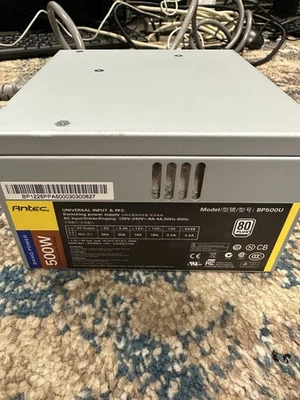 Antec BP500U Basiq Power 500 Watt ATX 12V Power Supply 80 Plus 100V-240V - Image 1 of 3