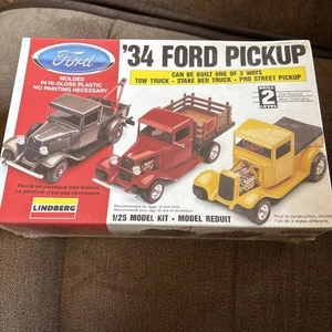 1934 Ford Pickup 3 in 1 Lindberg 1/25 Plastic Model Kit Unopened MF 1993 - Picture 1 of 4