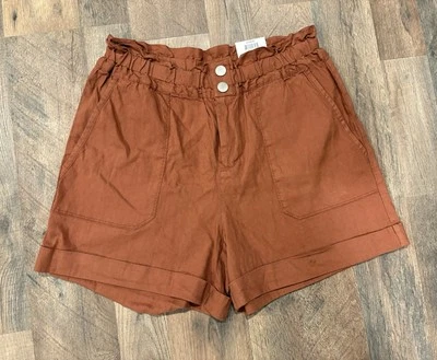 Pantalones Cortos Para Mujer INC International Concepts Regular Tiro Alto Color Arcilla Talla M $59 Foto 1 de 4