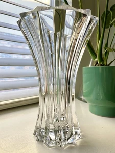 Vintage Riedel Crystal Vivant Fluted Flower Vase 9.5” Tall - Picture 1 of 6