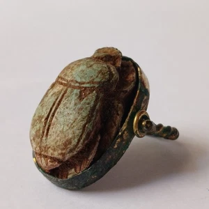 Anillo Escarabajo Faraónico - Antiguo diseño de cobre inspirado en el antiguo Egipto - Imagen 1 de 9
