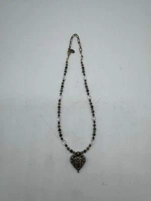 Collar Colgante Michal Golán Multicolor y Tono Dorado en Forma de Corazón Foto 1 de 4