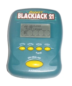 Radica 1997 Pocket Blackjack 21 juego electrónico de mano - Imagen 1 de 2