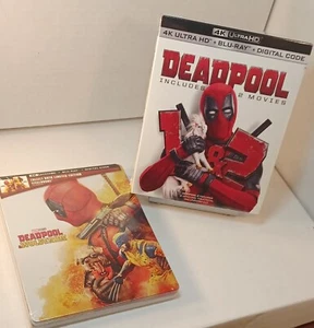 Deadpool 2 Movies 4K + Deadpool & Wolverine 4K Steelbook (Deadpool Variant)-NEW - Picture 1 of 7