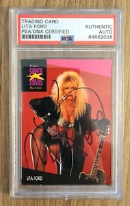 Lita Ford Signed 1991 Pro Set MusiCard Card #178 Rock Star Slabbed Auto PSA - Picture 1 of 1