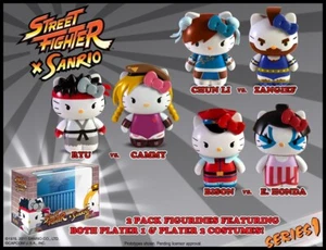 Street Fighter x Sanrio 2 Pack Figures - 3 styles to choose from.  NEW MIB - Picture 1 of 17