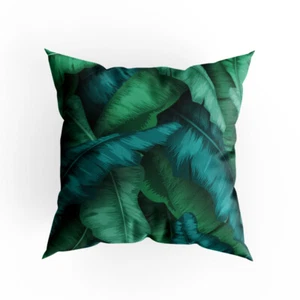 Cushion Cover 40 x 40 cm Double Sided Print Tropical Leaves Design 3 Made in EU - Picture 1 of 4