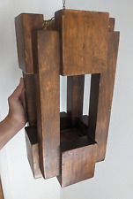 VTG* 60s/70s" Wooden hanging Candle Holder* cage* handmade* MCM*