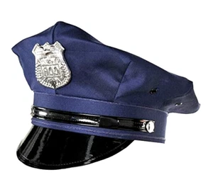 NWT Deluxe Police Hat - Cop Hat - Adult Costume Accessory - Picture 1 of 4