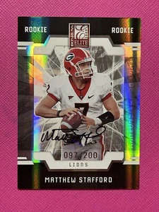 MATTHEW STAFFORD Rookie Auto 2009 Panini Donruss Elite Series Prizm SP /200 RC - Picture 1 of 3