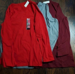 Set Of 3 NO BOUNDARIES SEMI-FITTED Layering Long Sleeve Tee Shirt XL 15-17 NWT - Picture 1 of 9