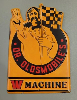 DR. OLDSMOBILE'S W MACHINE Embossed Tin Sign - Image 1 of 4