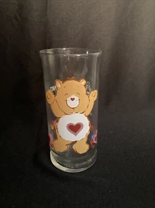 Care Bears Tenderheart Bear Glass Pizza Hut 1983 Limited Drinking Cup Vintage - Picture 1 of 2