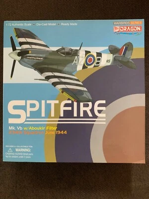 DRAGON WARBIRD SERIES 1:72 DIECAST SPITFIRE MK. Vb w/ABOUKIR FILTER JUNE 1944  - Image 1 of 4