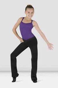 Bloch Girls Coupe V Front Boot Leg Jazz Pants Dance Flares CP5453 Black - Picture 1 of 2