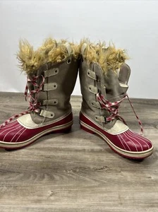 Women’s Sorel, Gray Suede, Pink, Winter, Snow Boots, Size 6 - Picture 1 of 10