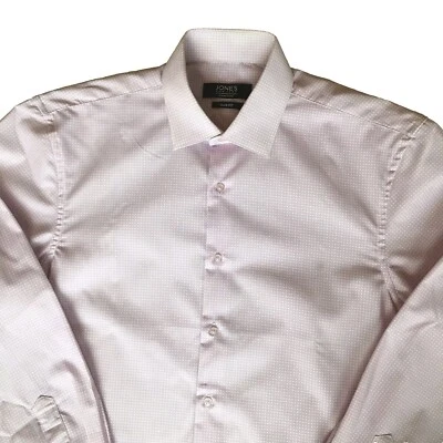 Jones New York Dress Shirt Mens Small Pink Slim Fit Signature MSRP $59 - Image 1 of 4