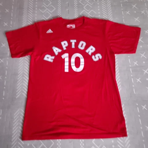 Adidas Men's Toronto Raptors Demar DeRozan  Shirt Size Medium Red Short Sleeve Cover