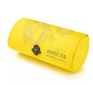 Invicta - bestickter Drache - 3-Slot Rollenetui gelb - Bild 1 von 5
