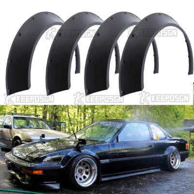 Kit de 4 piezas de carrocería extra ancha con arcos de rueda de 3,5" para Honda Prelude Coupe Foto 1 de 4