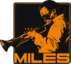 Sticker - Miles Davis Playing Trumpet Orange Jazz Music Band 5" Decal #5766 New