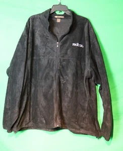 Redbox Jacket Men's size 4XL/4TG Fleece Full Zip Black Harriton (rb628) - Picture 1 of 2