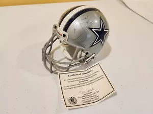 EMMITT SMITH signed COWBOYS mini helmet SCOREBOARD COA - Picture 1 of 2